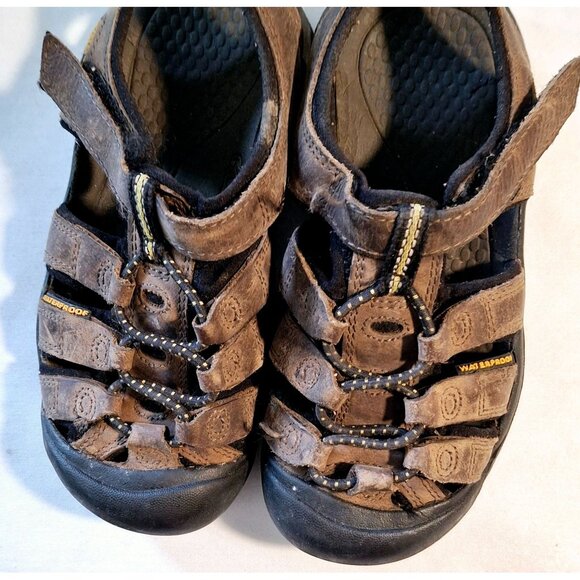 KEEN Kids Waterproof Brown Leather Hiking Sandals Size US 13 - Picture 2 of 9